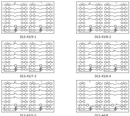 DLS-42/6-4双位置继电器内部连接线图片2