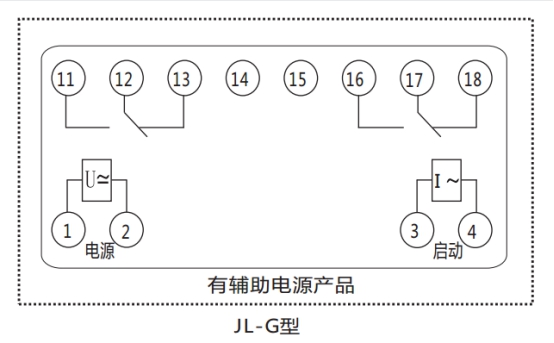 继电器内部端子外引接线图(正视)