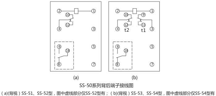 SS-51时间继电器内部接线图及外引接线图片