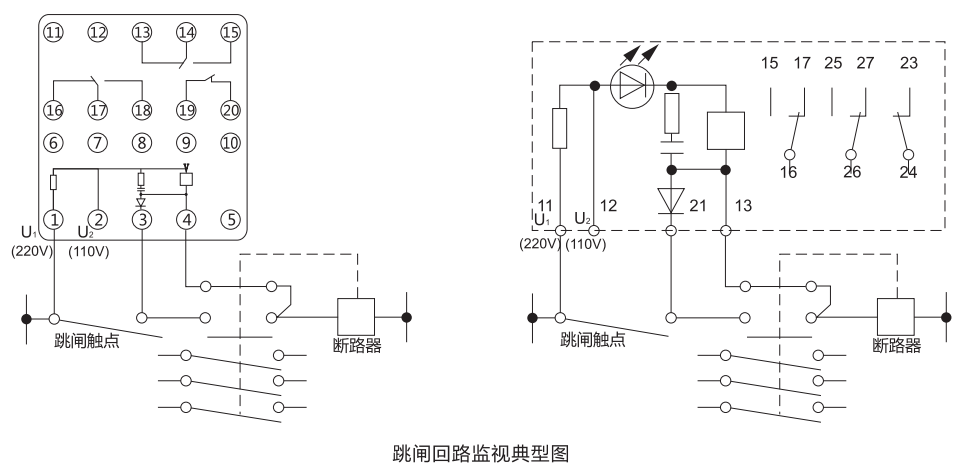 ZJS-41跳闸回路监视继电器工作原理